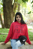 Love Square Women Crop Hoodie