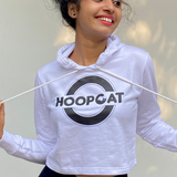 Hoopcat Brand White Women's Crop Hoodies