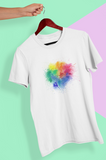 Celebration of Colors White Half Sleeve T-Shirt for Men