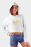 Hello Women Crop Hoodie