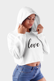 Love Women Crop Hoodie