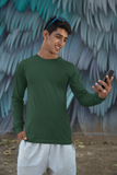 Olive Green Sleeve T-Shirt for Men