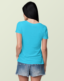 Sky Blue Half Sleeve T-Shirt for Women
