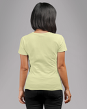 Butter Yellow Half Sleeve T-Shirt for Women