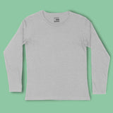 Melange Grey Full Sleeve T-Shirt for Men
