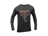 Elephant graphic design Black Full Sleeve T-Shirt