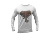 Elephant graphic design White Full Sleeve T-Shirt