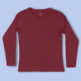 Maroon Full Sleeve T-Shirt for Men