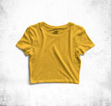 Golden Yellow Crop Top for Women
