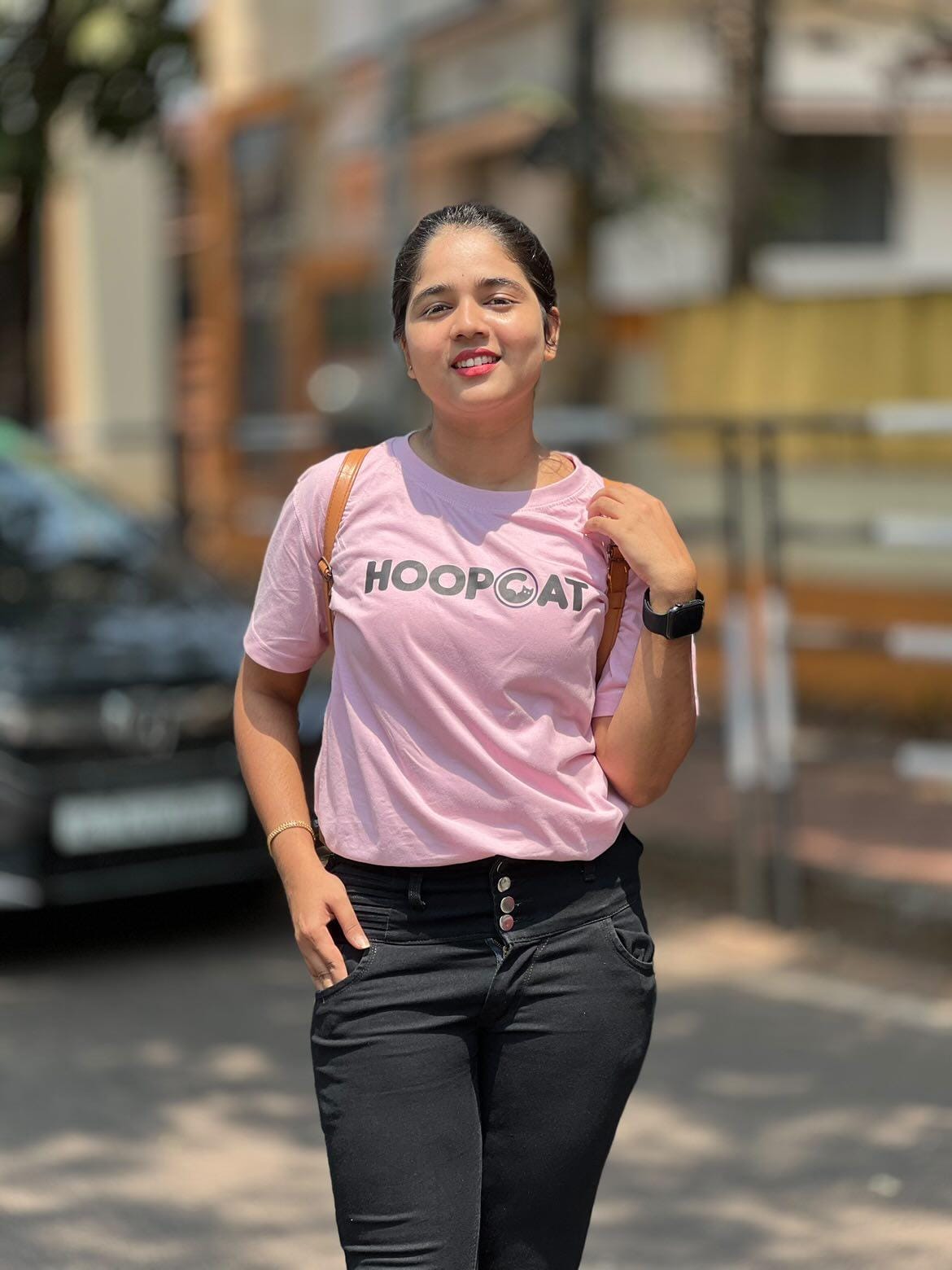 Pink t shirt clearance street style
