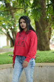 Love Square Women Crop Hoodie