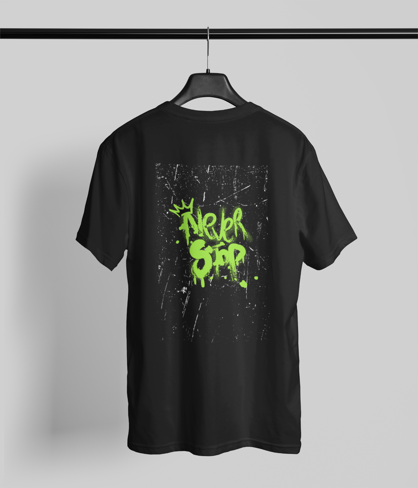 NEVER STOP UNISEX PREMIUM OVERSIZED T SHIRT