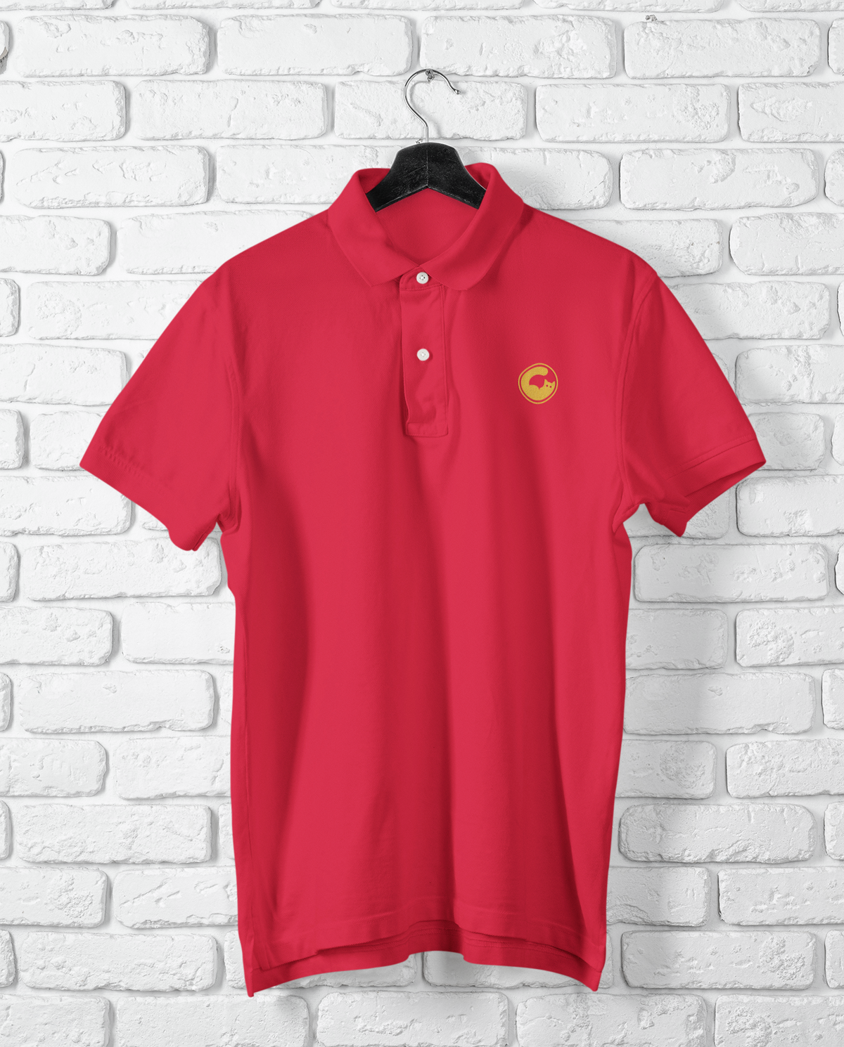 HOOPCAT RED POLO T-SHIRT