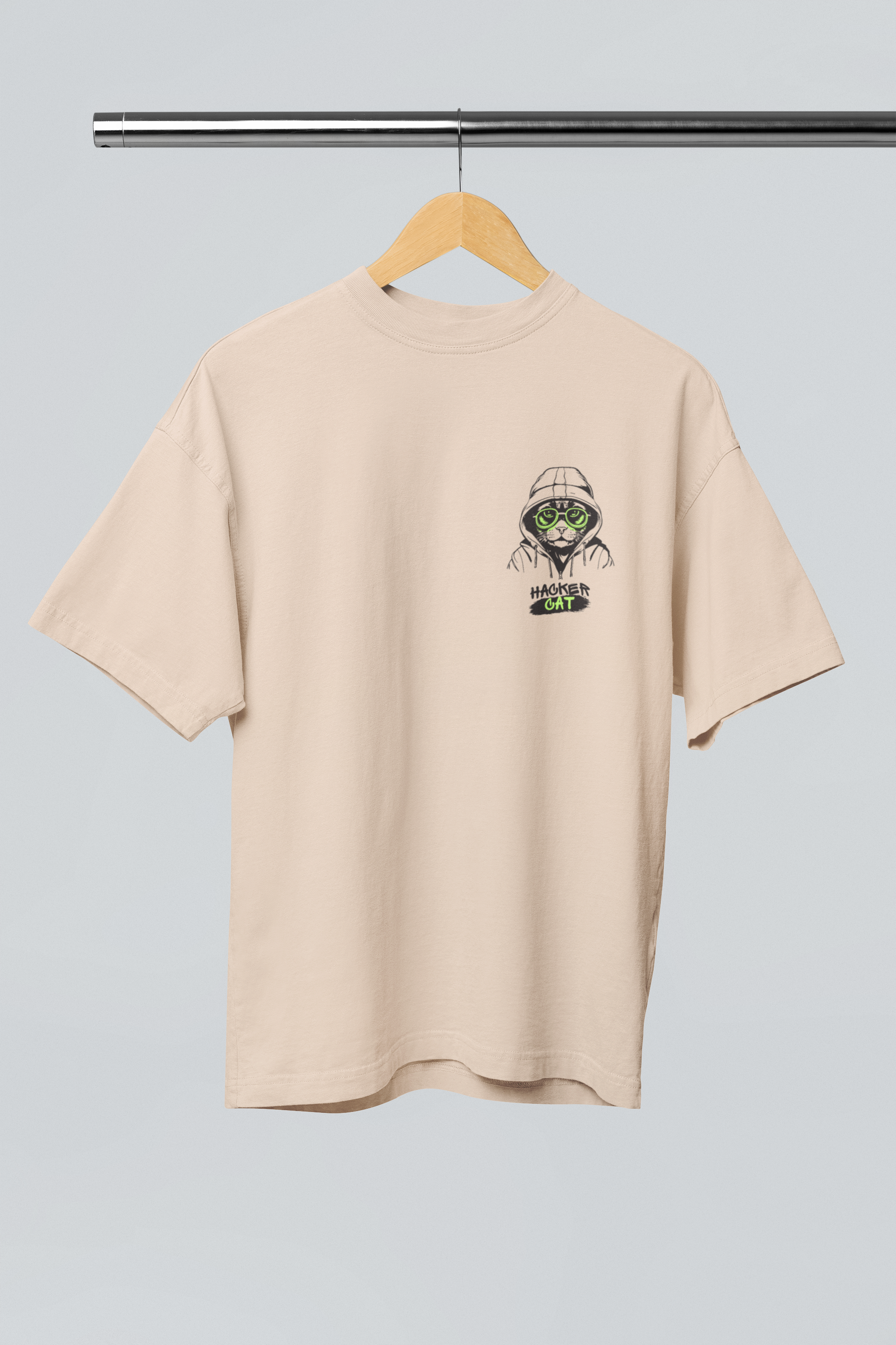 HACKER CAT UNISEX PREMIUM OVERSIZED T SHIRT