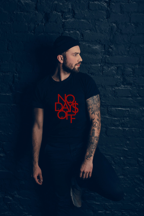 No Days Off Half Sleeve T-Shirt for Men