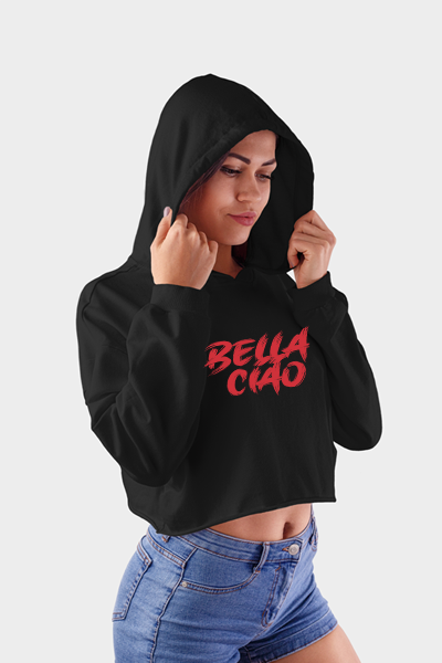 Bella Ciao Women Crop Hoodie