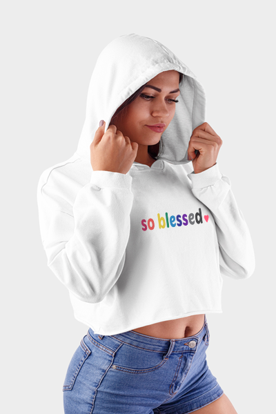 So Blessed Women Crop Hoodie