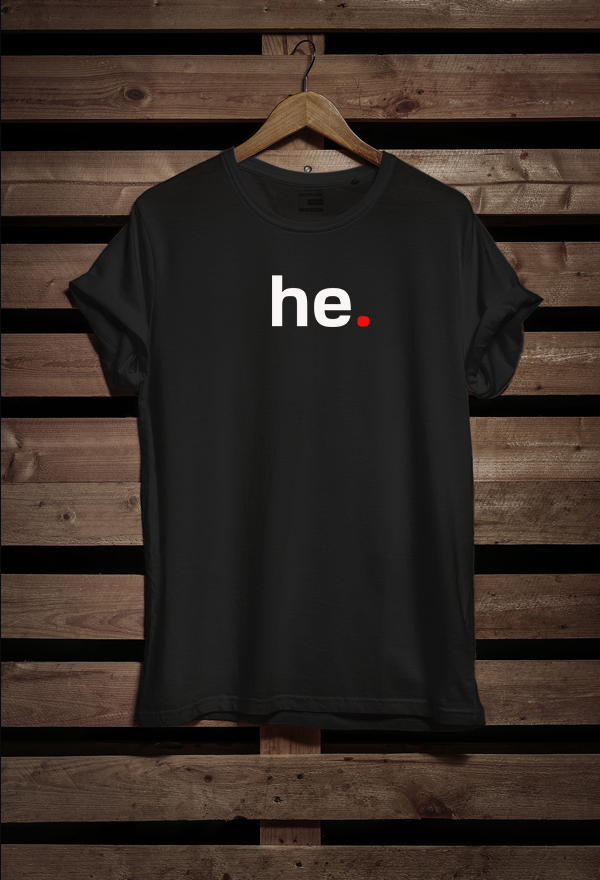 He Half Sleeve T-Shirt for Men